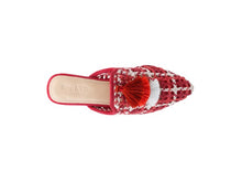 Load image into Gallery viewer, London Rag MARIANA WOVEN FLAT MULES WITH TASSELS
