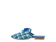 Load image into Gallery viewer, London Rag MARIANA WOVEN FLAT MULES WITH TASSELS
