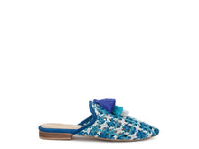 Load image into Gallery viewer, London Rag MARIANA WOVEN FLAT MULES WITH TASSELS
