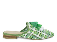 Load image into Gallery viewer, London Rag MARIANA WOVEN FLAT MULES WITH TASSELS
