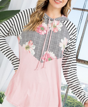 Load image into Gallery viewer, FLORAL STRIPE MIXED SWEATSHIRTS
