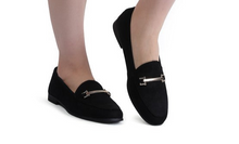 Load image into Gallery viewer, Zaara Solid Faux Suede Loafers
