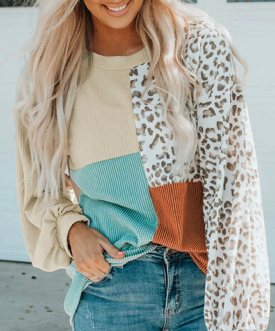 Patchwork Sweater Top