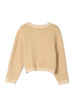 Load image into Gallery viewer, Herringbone Pattern Crew Neck Sweater
