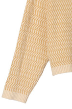 Load image into Gallery viewer, Herringbone Pattern Crew Neck Sweater
